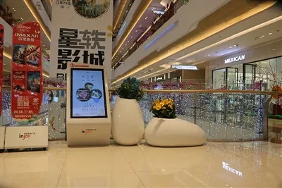 Olla de flores de fibra de vidrio en forma de huevo